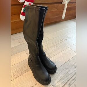 Steve Madden Black Knee-High Women's Boots